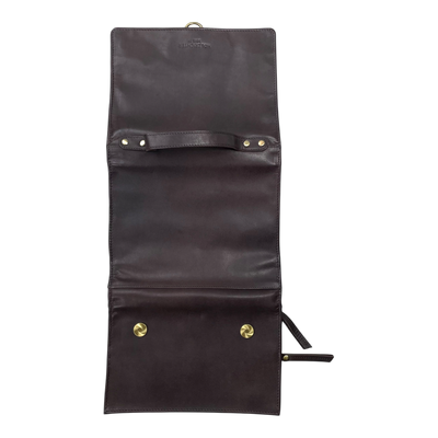 Holzrichter roll-up toiletry bag, cocoa brown