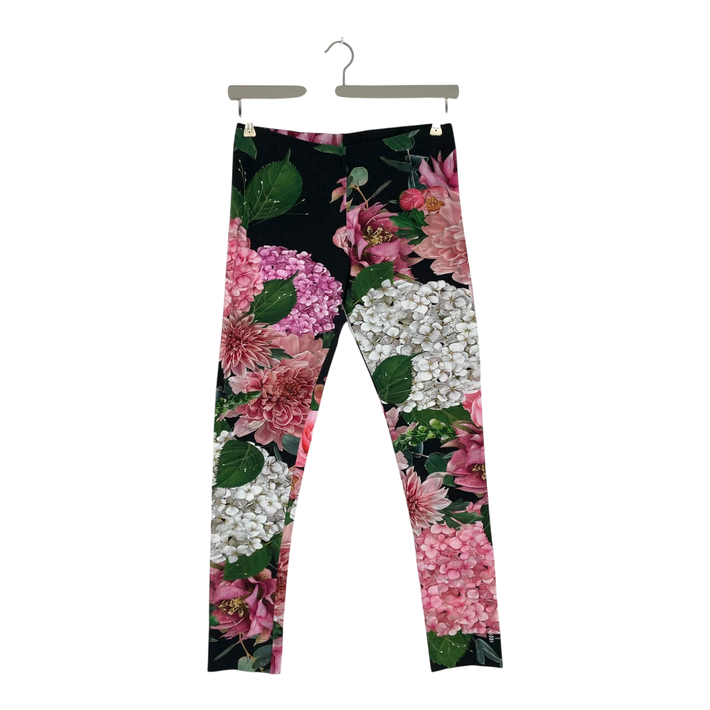 Ommellinen tricot leggings, flowers | woman L
