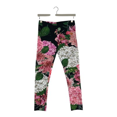 Ommellinen tricot leggings, flowers | woman L