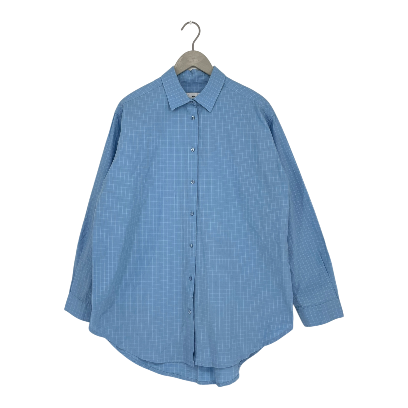 Makia woven shirt, blue grid | man M