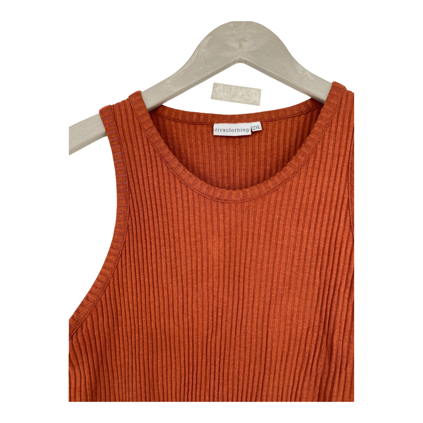 Riva Clothing rib tank, mahogany | woman 2XL