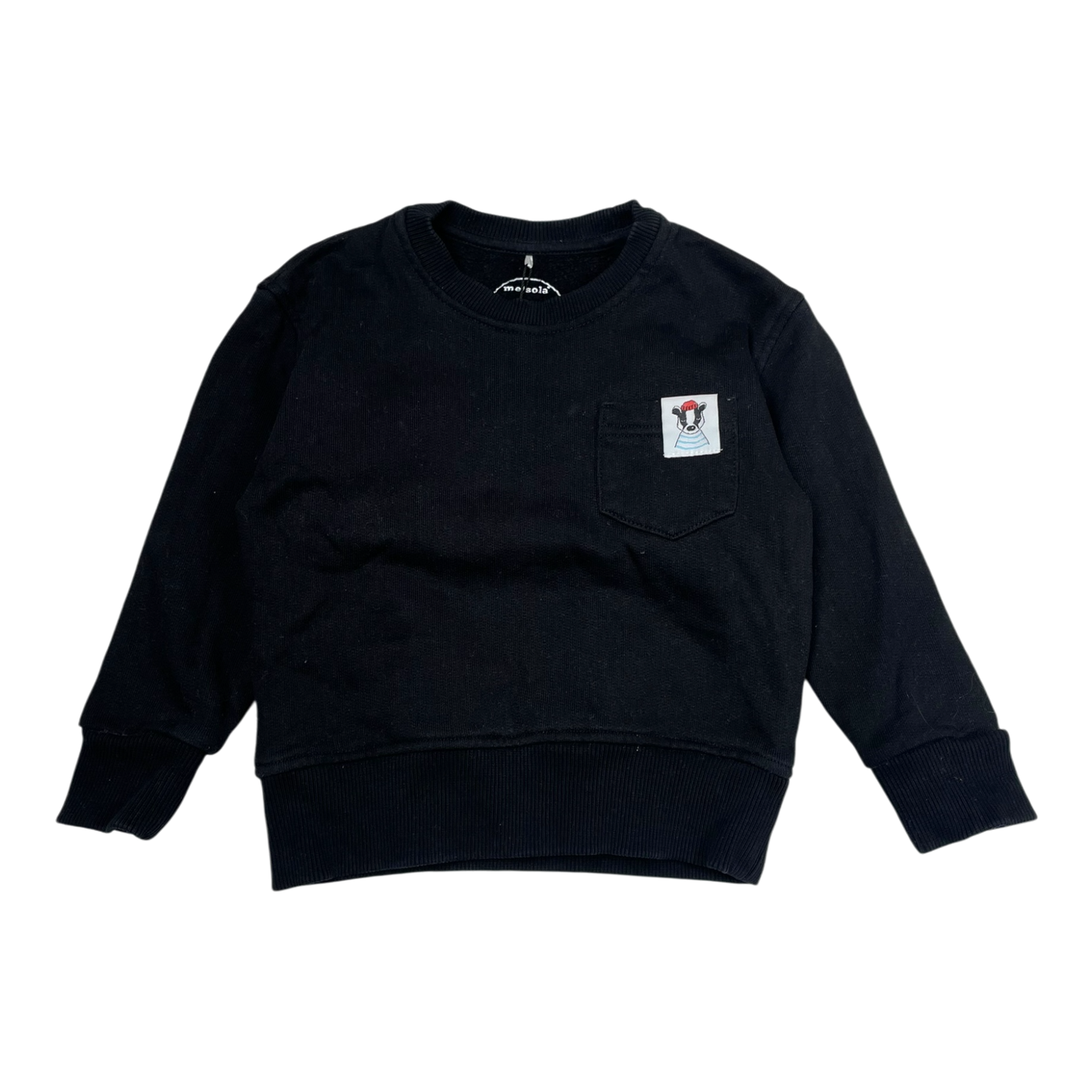 Metsola pocket sweatshirt, black | 74/80cm