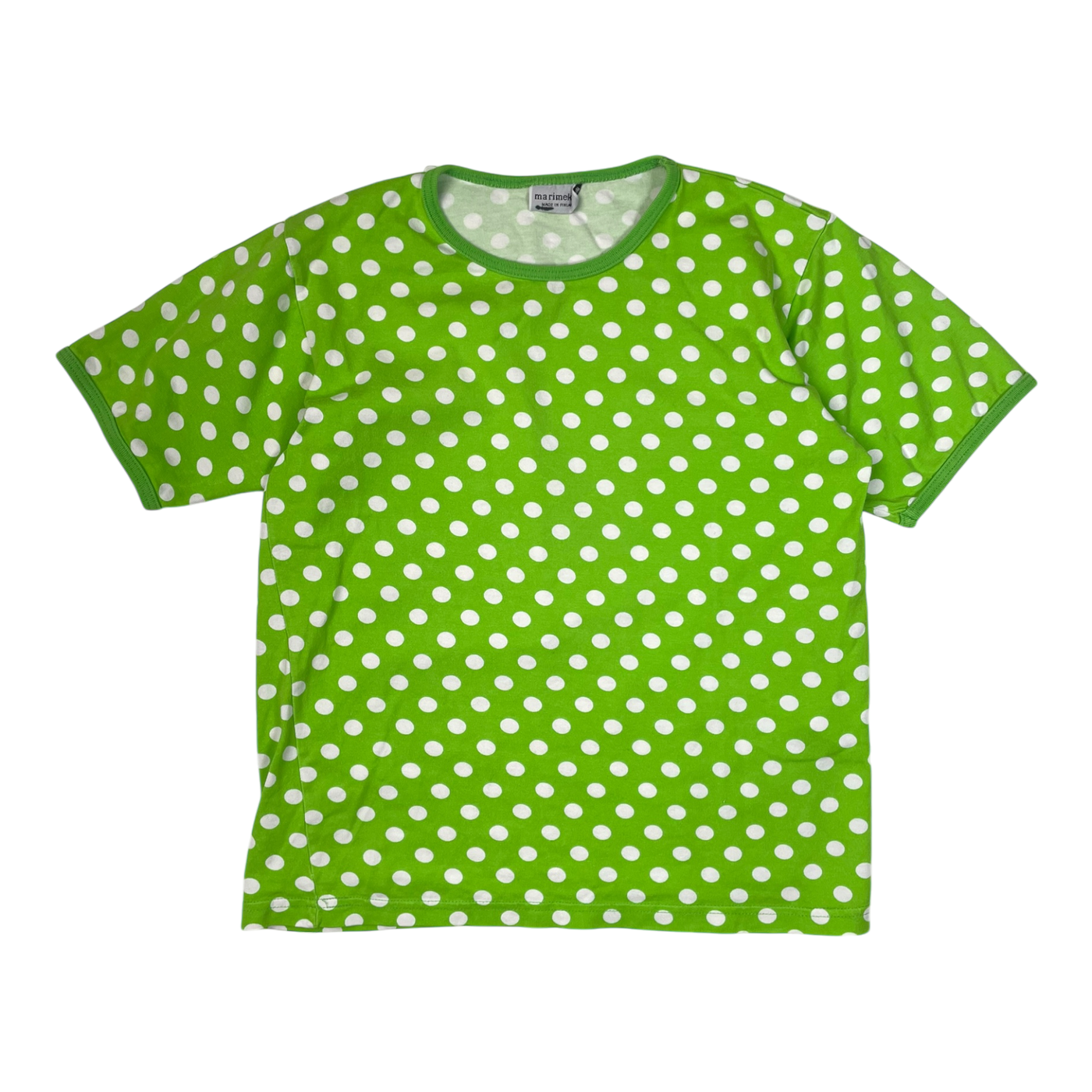 Marimekko dots t-shirt, green | 140cm