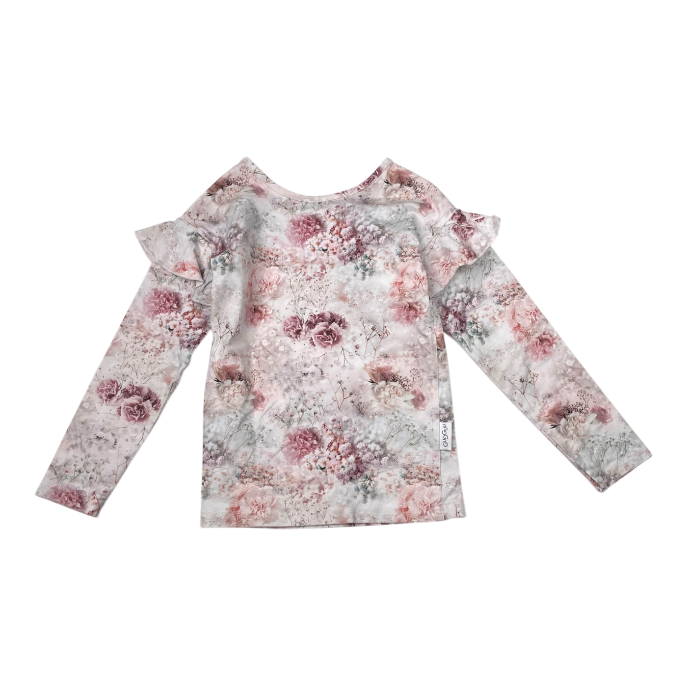 Gugguu frill shirt, flower | 104cm