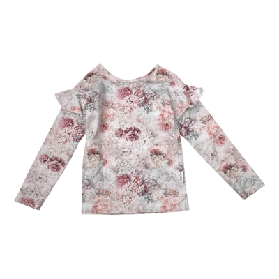 Gugguu frill shirt, flower | 104cm