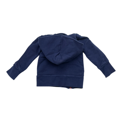 Gugguu zipper hoodie, navy blue | 80cm