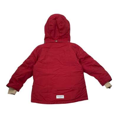 Mini A Ture matvestyn winter jacket, dark red | 104cm
