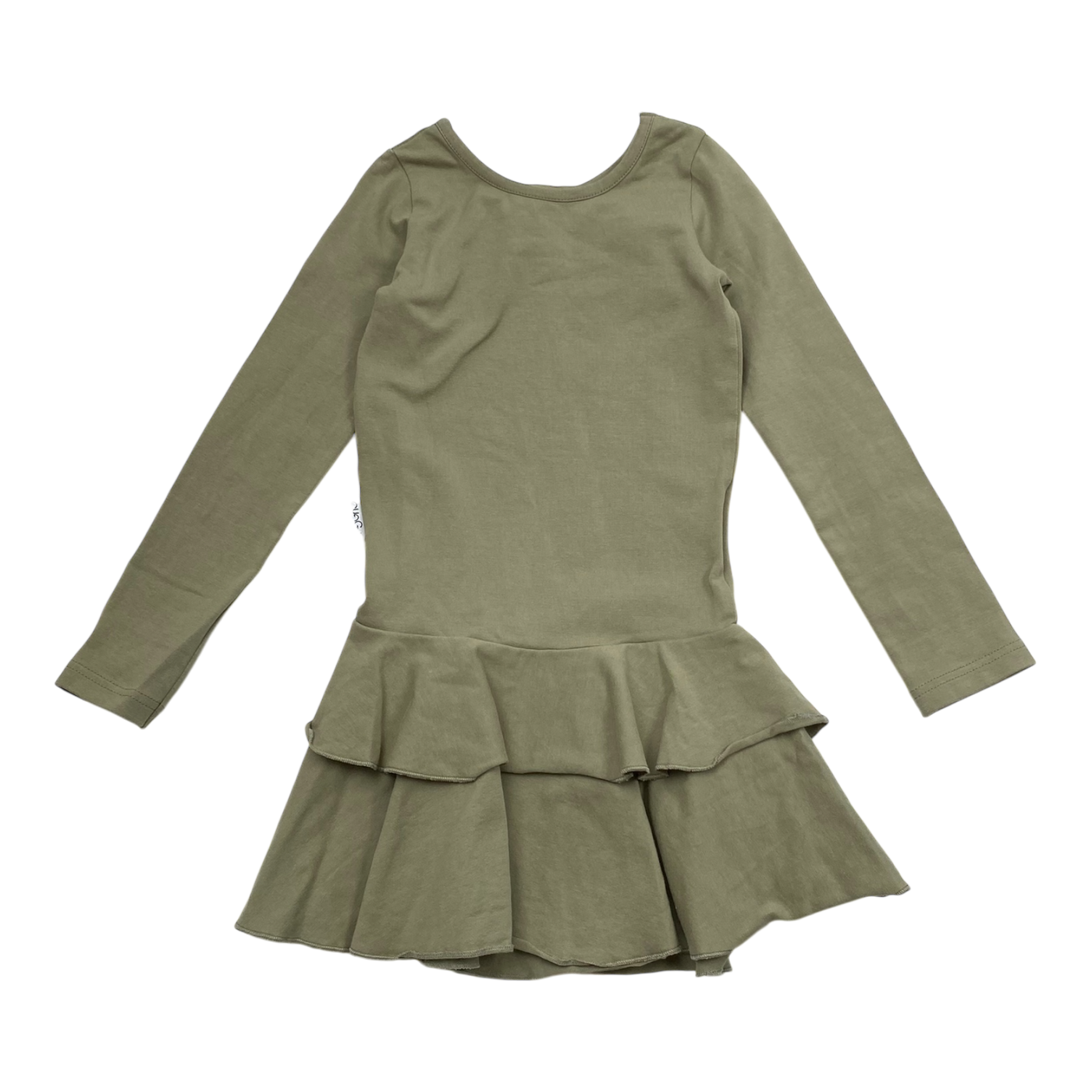 Gugguu frilla dress, olive green | 98cm