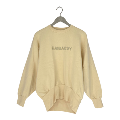 Embassy of Bricks and Logs sweatshirt, yellow | unisex S