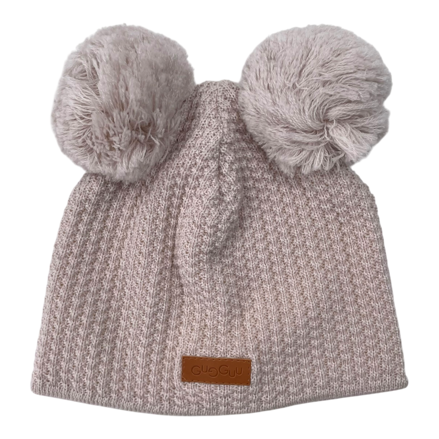 Gugguu merino beanie with 2 poms, wheat | 52/53cm