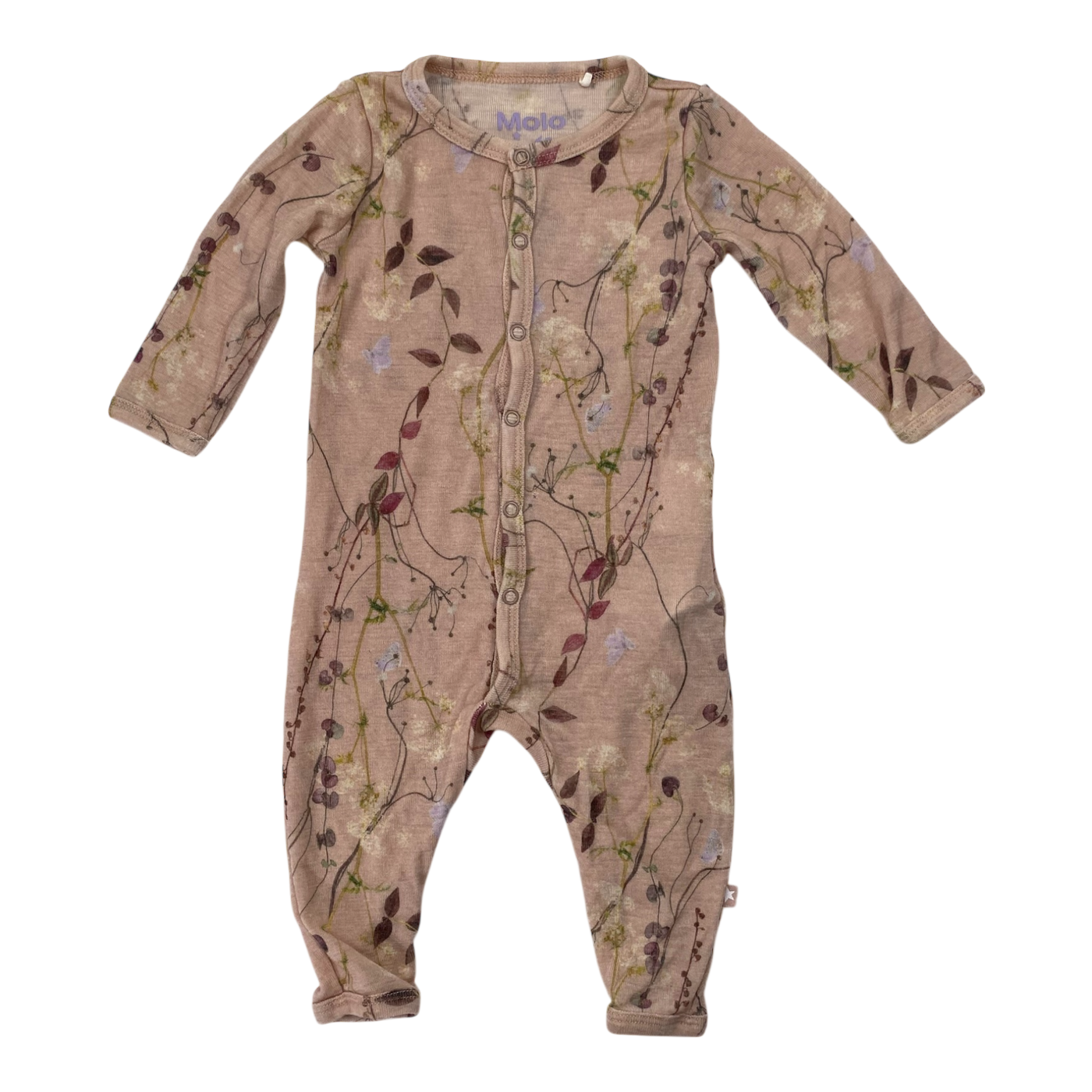 Molo merino jumpsuit, flowers | 62cm