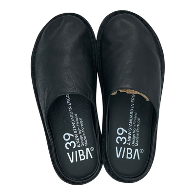 VIBAe Roma leather slippers, preto black | 39