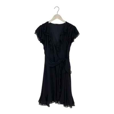Andiata silk wrap dress, black | woman 38