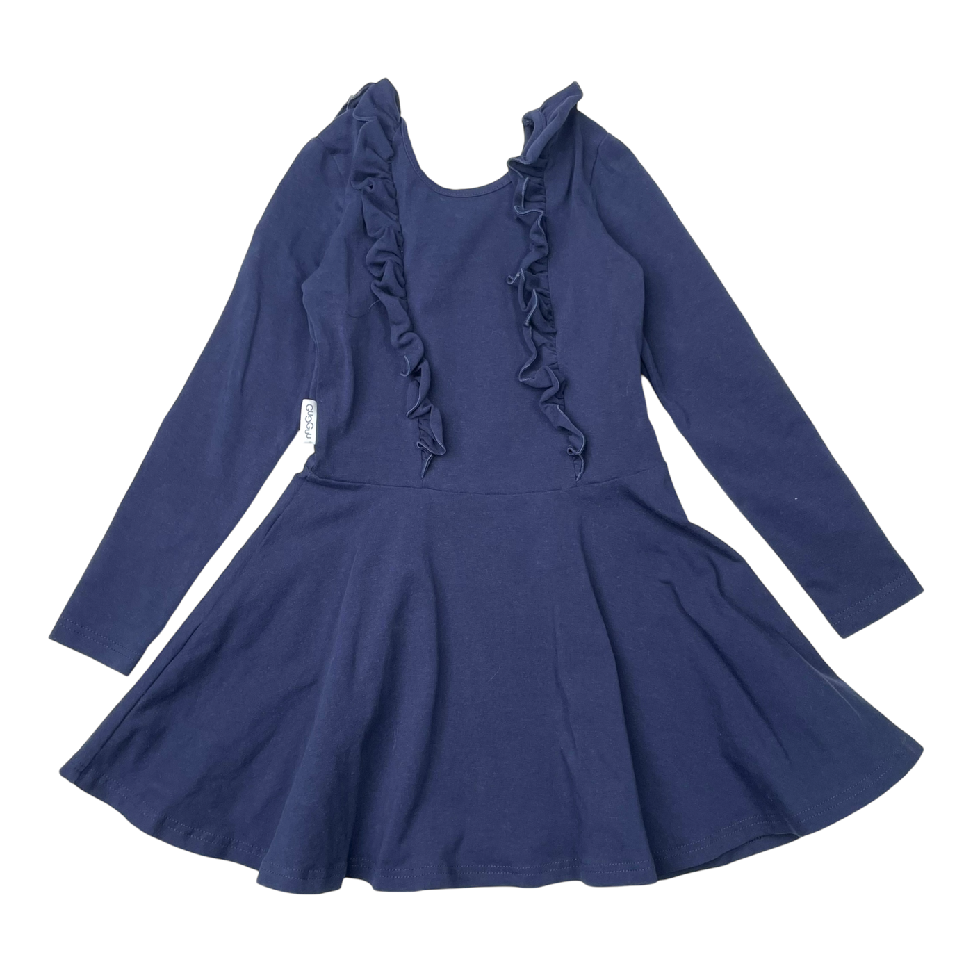 Gugguu frilla dress, midnight blue | 104cm