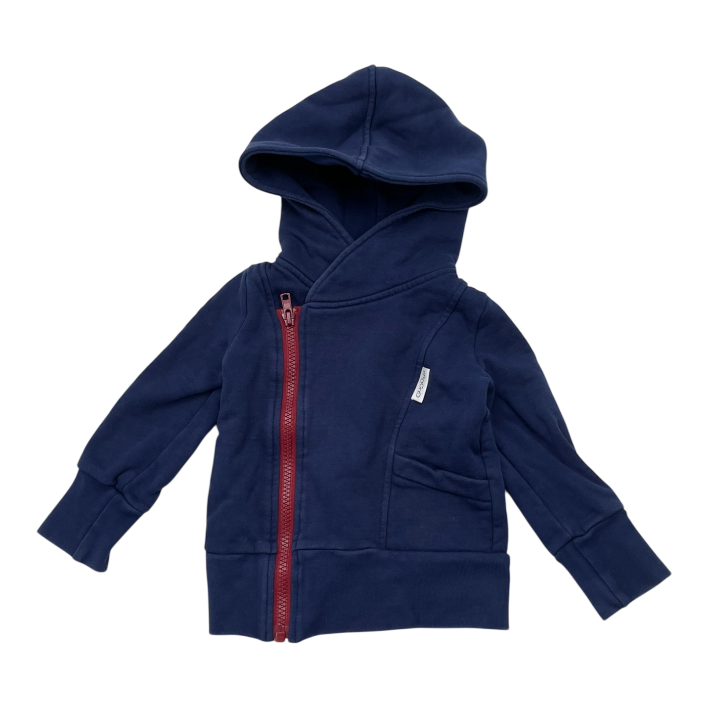 Gugguu zipper hoodie, navy blue | 80cm