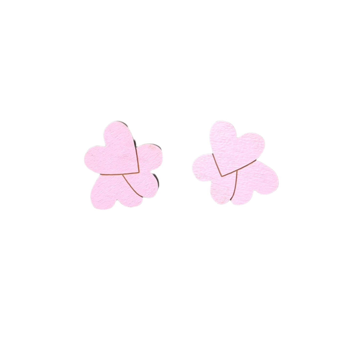 Maanantaimalli stud earrings, hearts | onesize