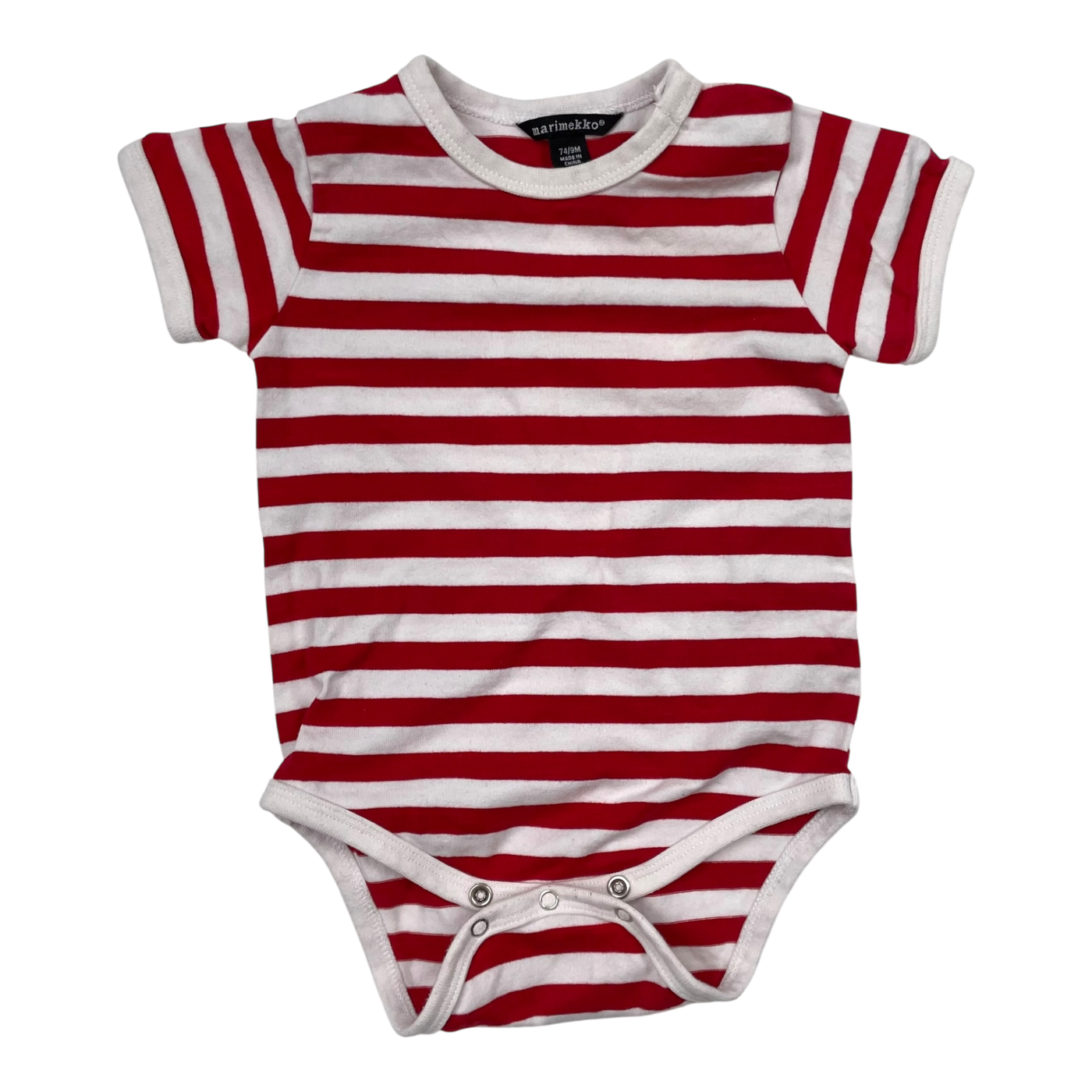 Marimekko stripe body, red/white | 74cm