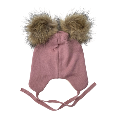 Gugguu merino furry beanie, mauve aurora | 52/54cm