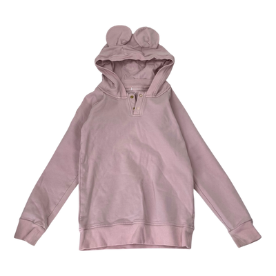 Metsola bear ear hoodie, pink | 122/128cm