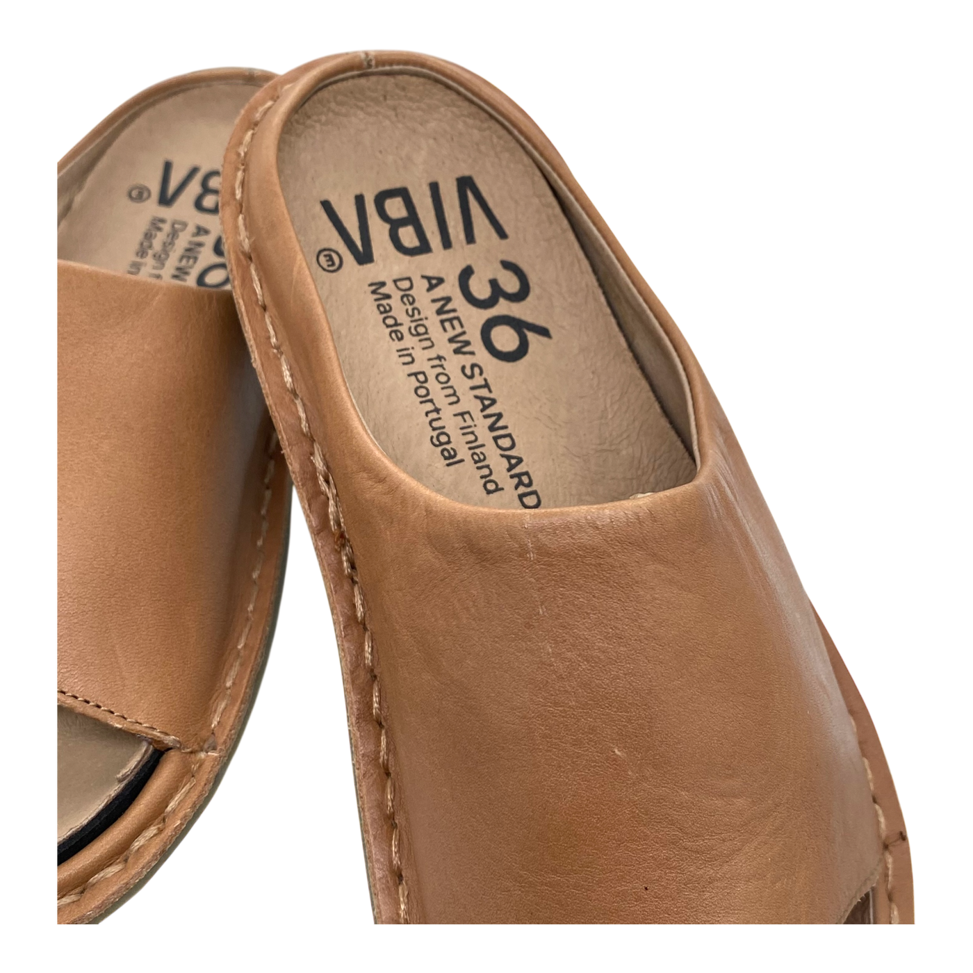 VIBAe Saint Tropez leather sandals, fawn tan | 36