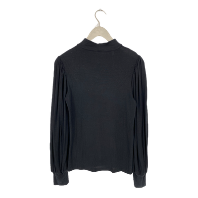 Soft Rebels roman t-neck shirt, black | woman M