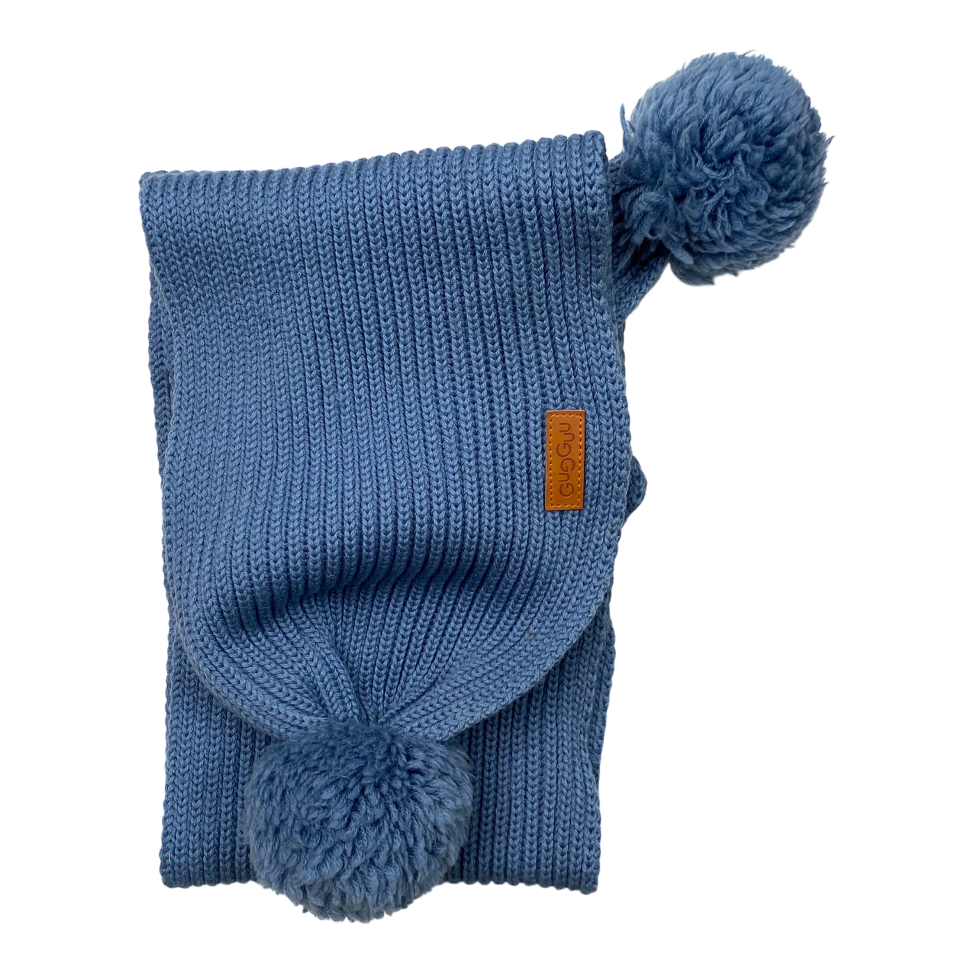 Gugguu merino scarf, powder blue | kids