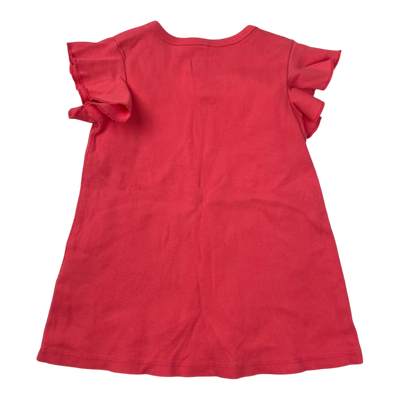 Mini Rodini rib dress, hot pink | 80/86cm