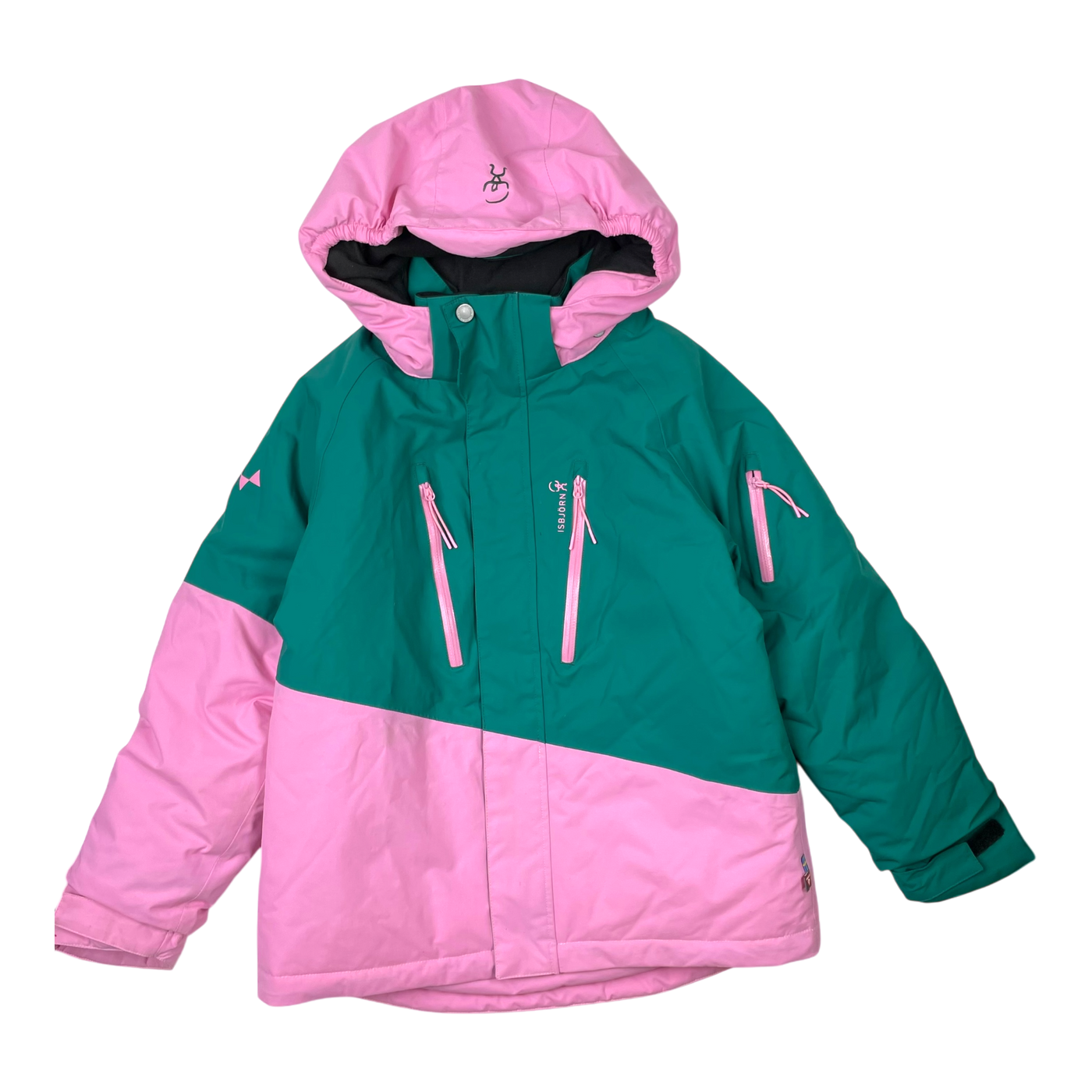 Isbjörn winter jacket, pink/green | 134/140cm