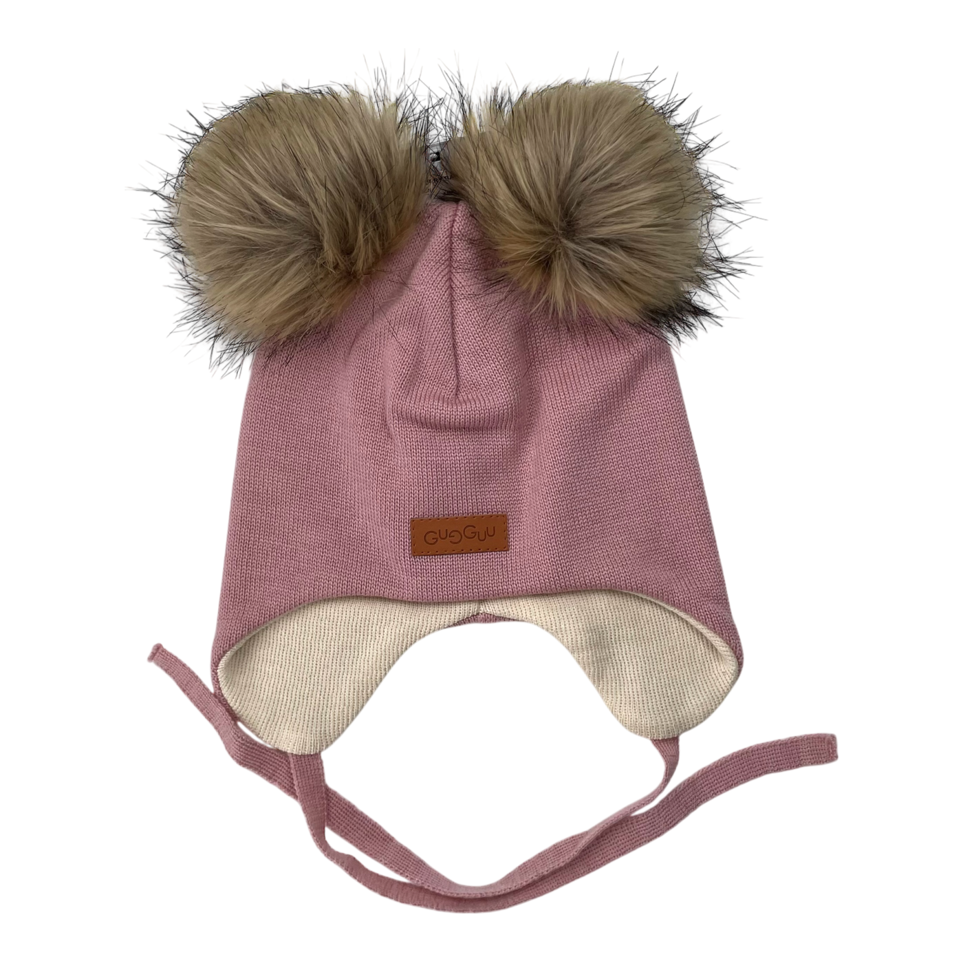 Gugguu merino furry beanie, mauve aurora | 52/54cm