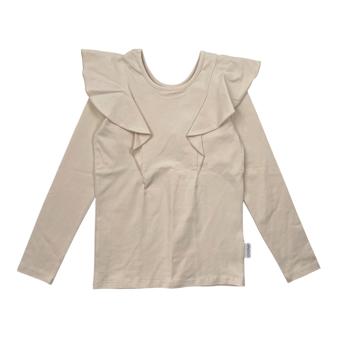 Gugguu frill shirt, wheat | 116cm