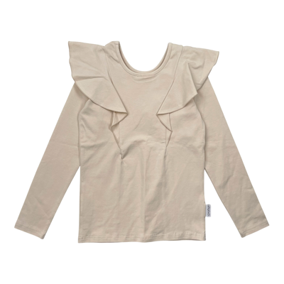 Gugguu frill shirt, wheat | 116cm