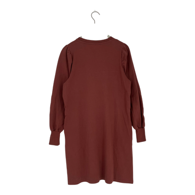 Toive puff-sleeved dress, chocolate | woman S