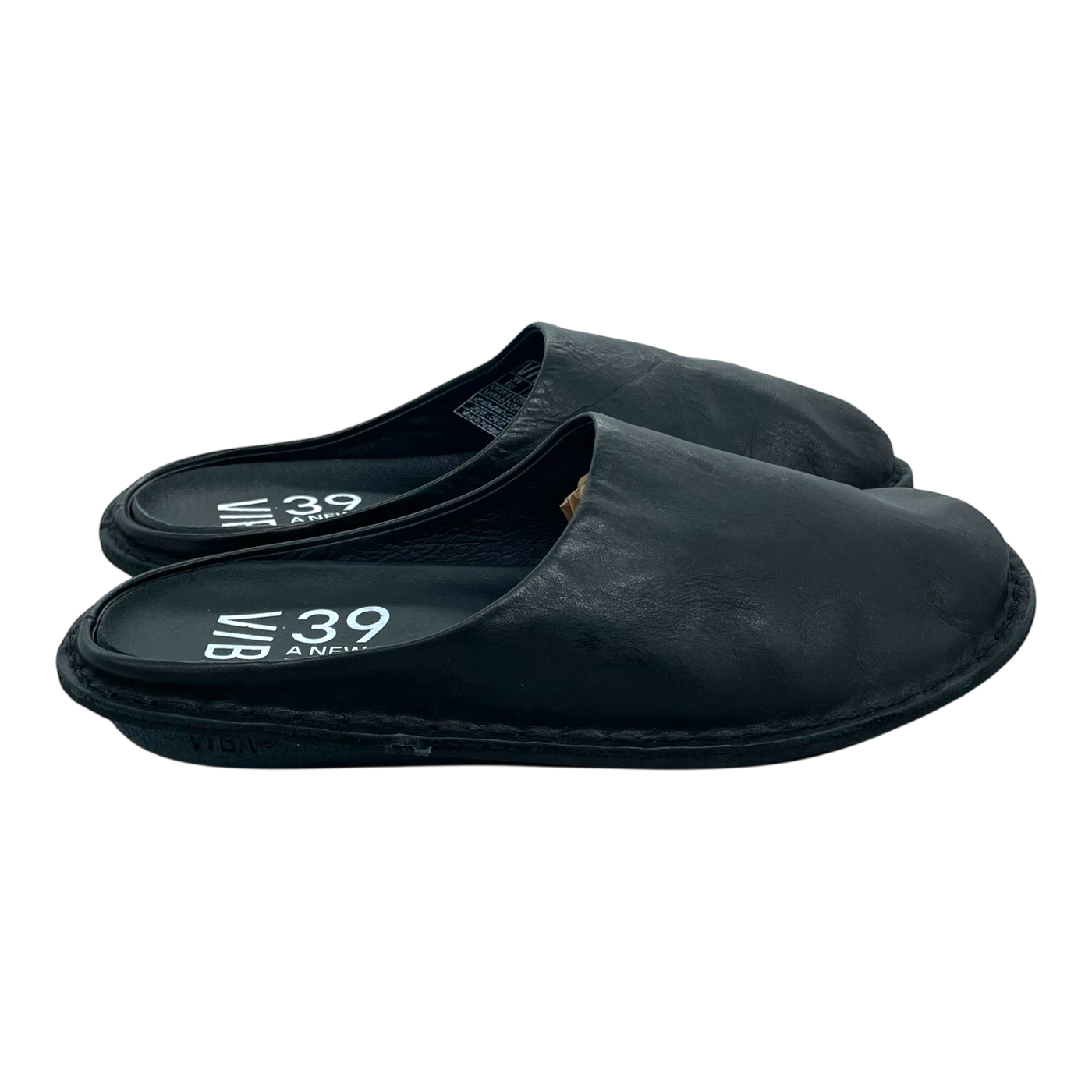 VIBAe Roma leather slippers, preto black | 39