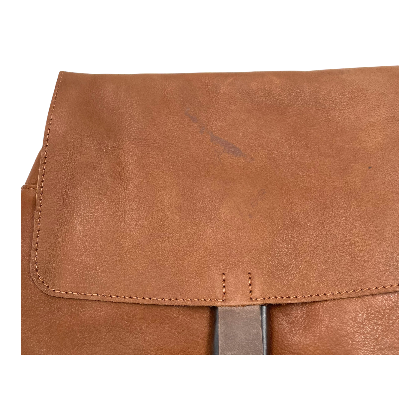 Harold's Bags leather lift notebook backpack, cognac brown