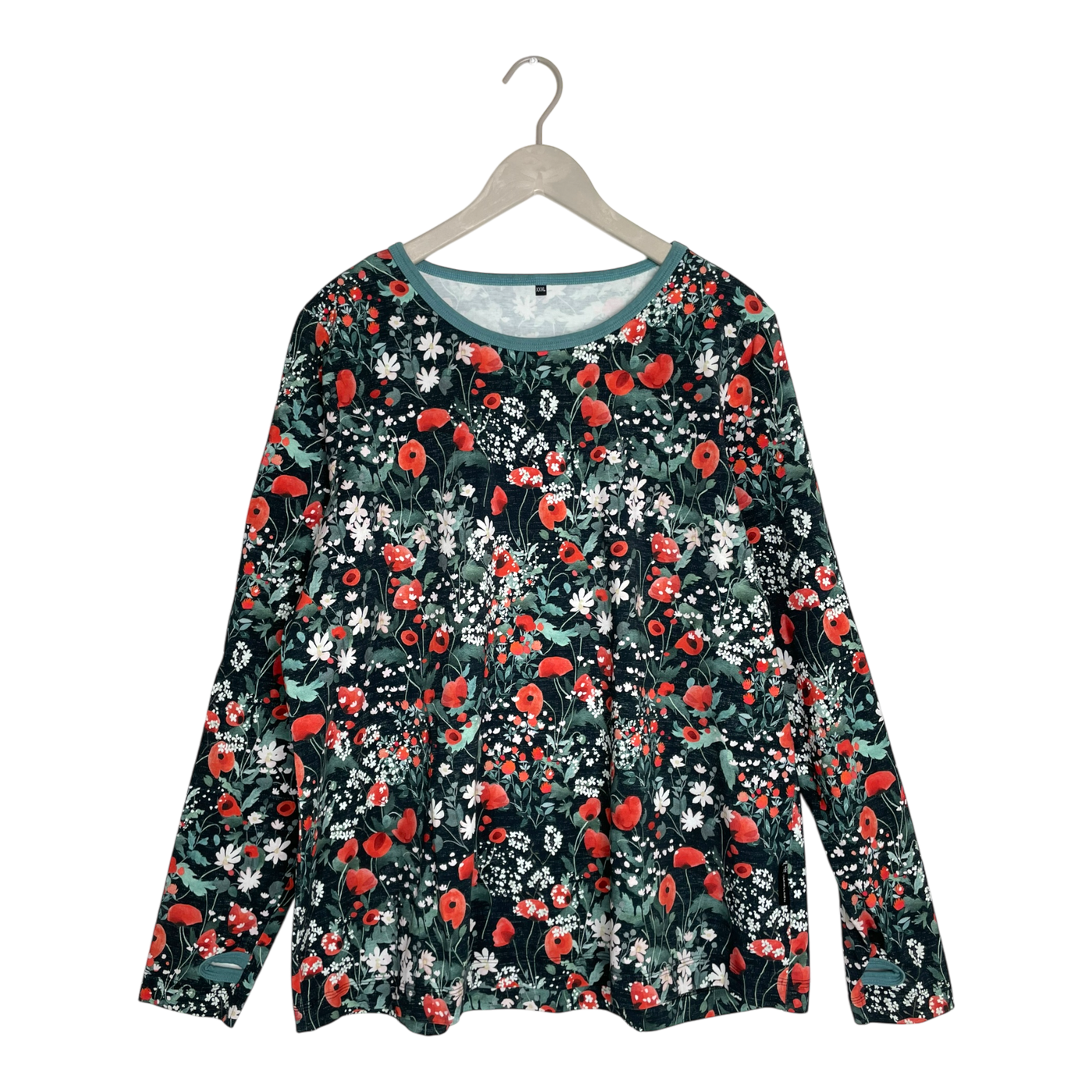 Ommellinen peukkupaita shirt, flowers | woman XXXL