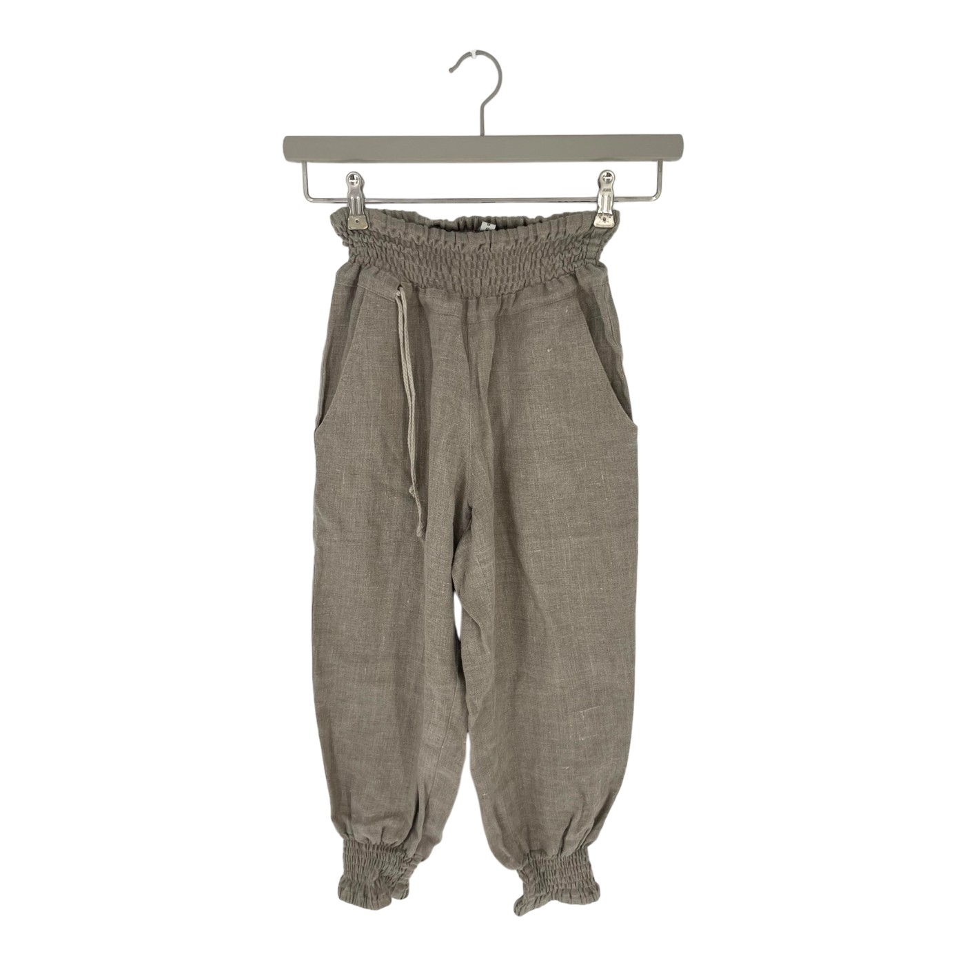 Bypias linen capri pants, natural⎟woman XS