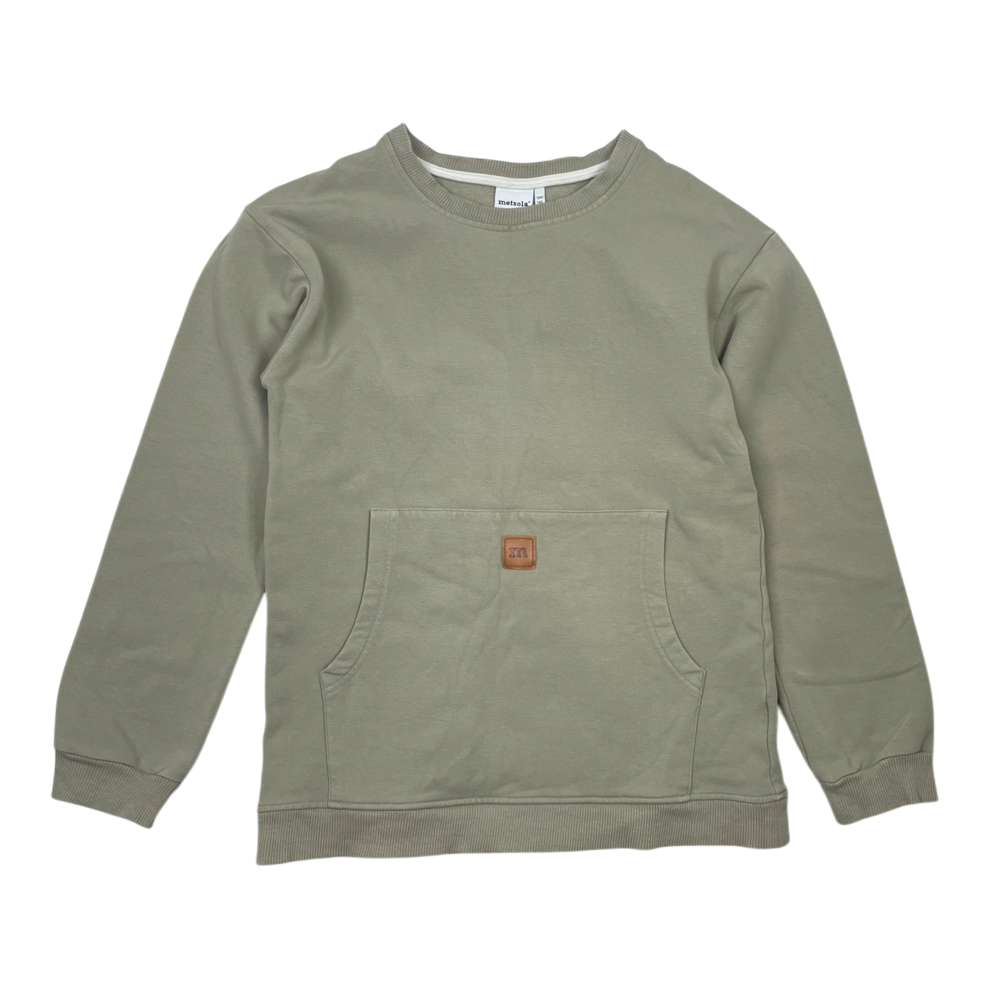 Metsola pocket sweatshirt, dusty green | 134/140cm