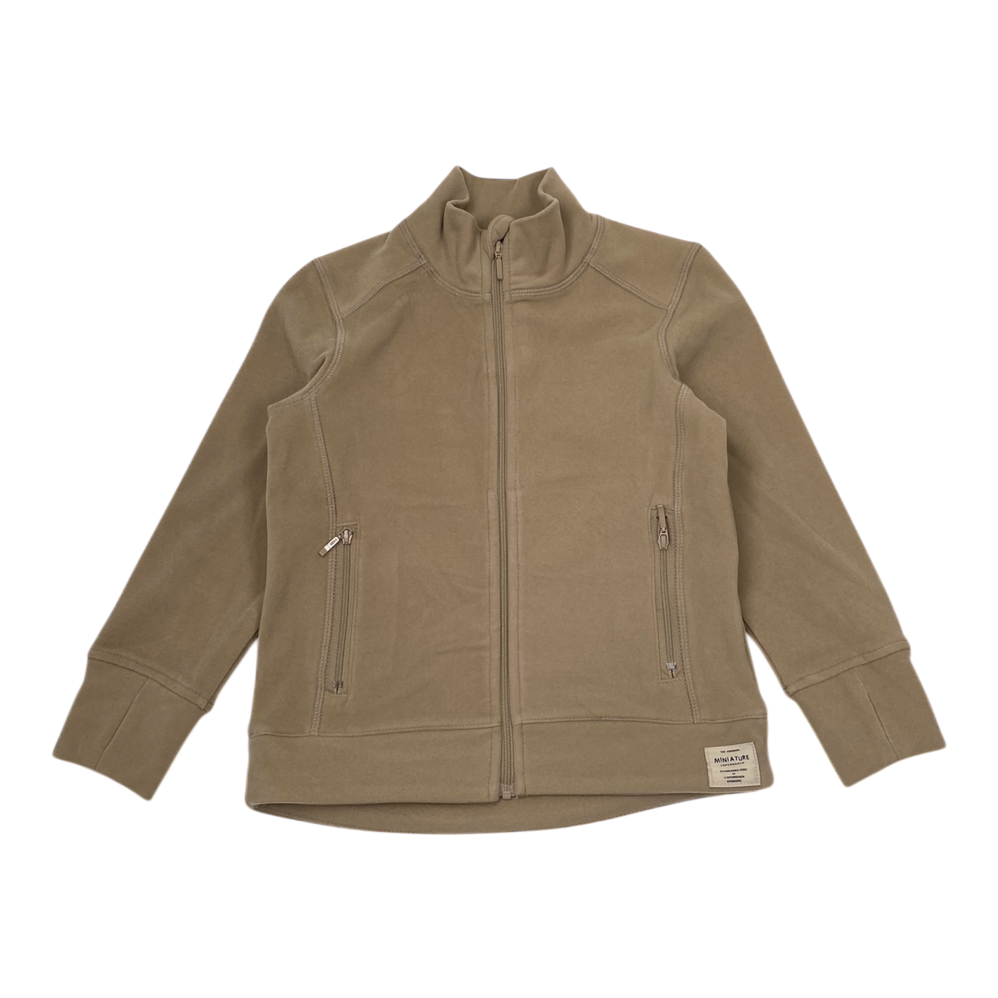 Mini A Ture matberkan fleece zip jacket, brown sugar | 104cm