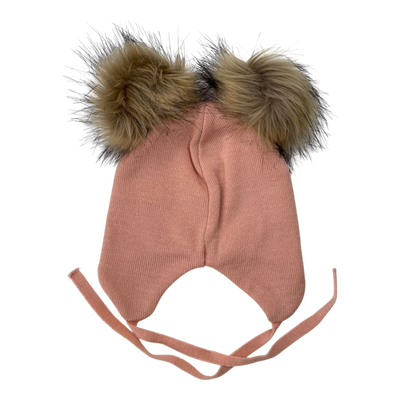 Gugguu merino furry beanie, dreamy apricot | 52/54cm