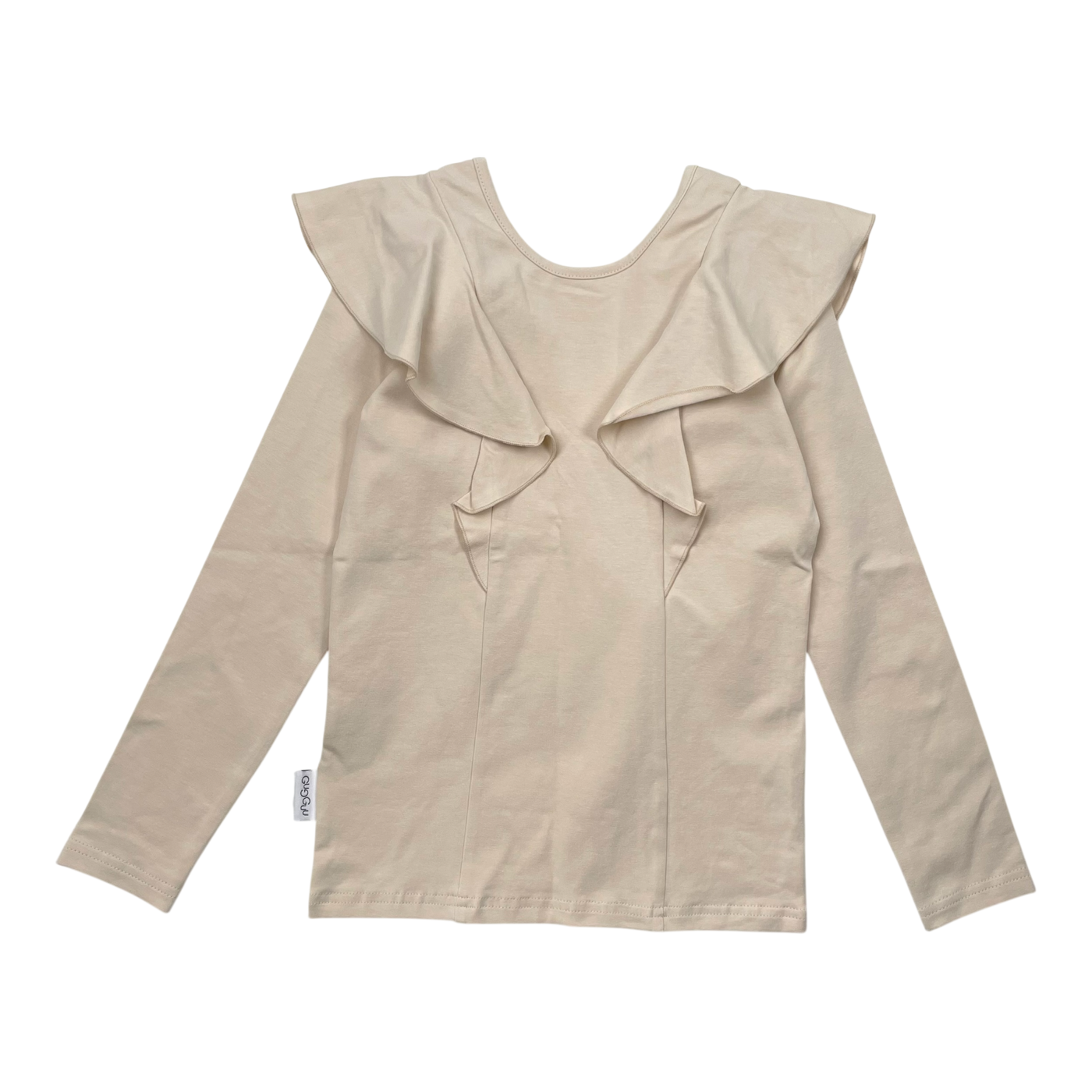 Gugguu frill shirt, wheat | 116cm