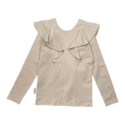 Gugguu frill shirt, wheat | 116cm