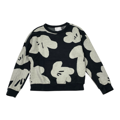 Mainio jacquard knit shirt, black/white | 110/116cm