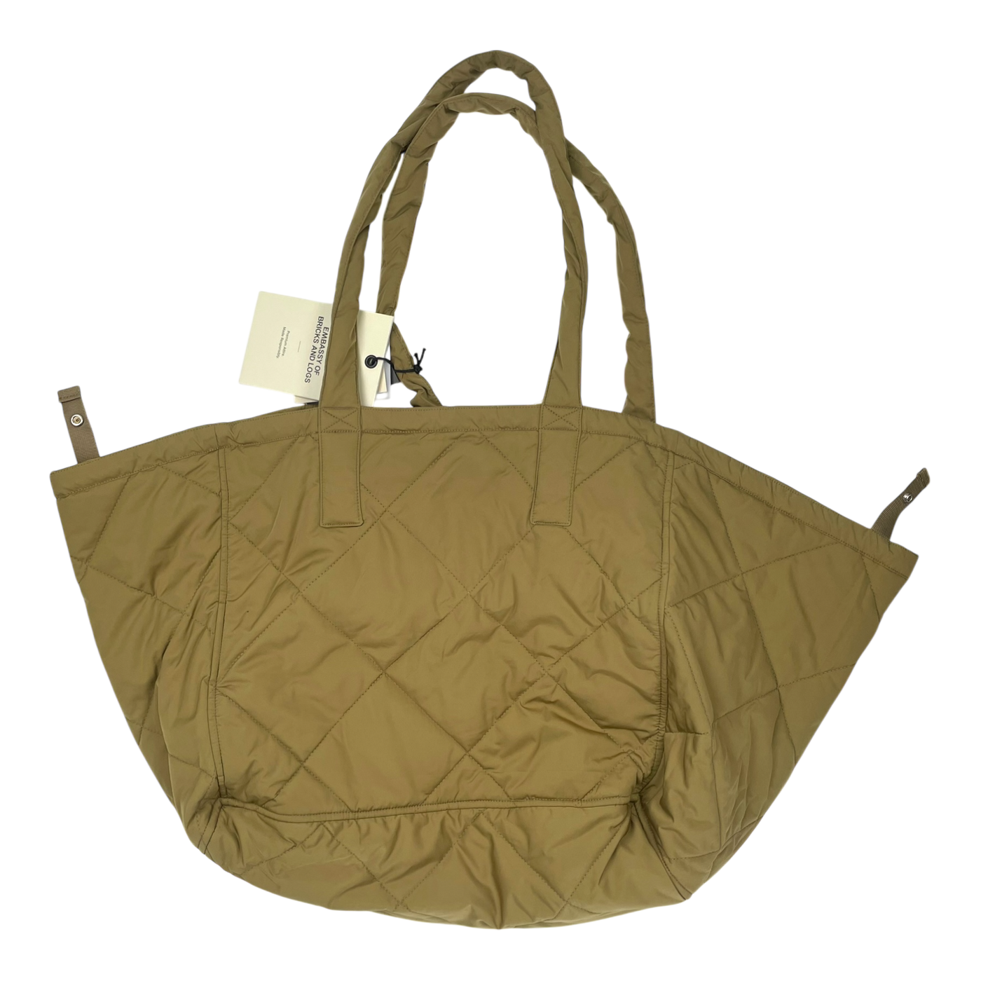 Embassy of Bricks and Logs albi quilted bag, earthy green