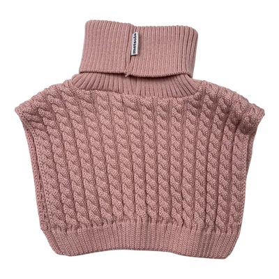 Metsola wool neck warmer, pink | 4-7y