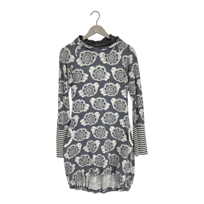 Ommellinen hooded tunic, birds & flowers | woman M