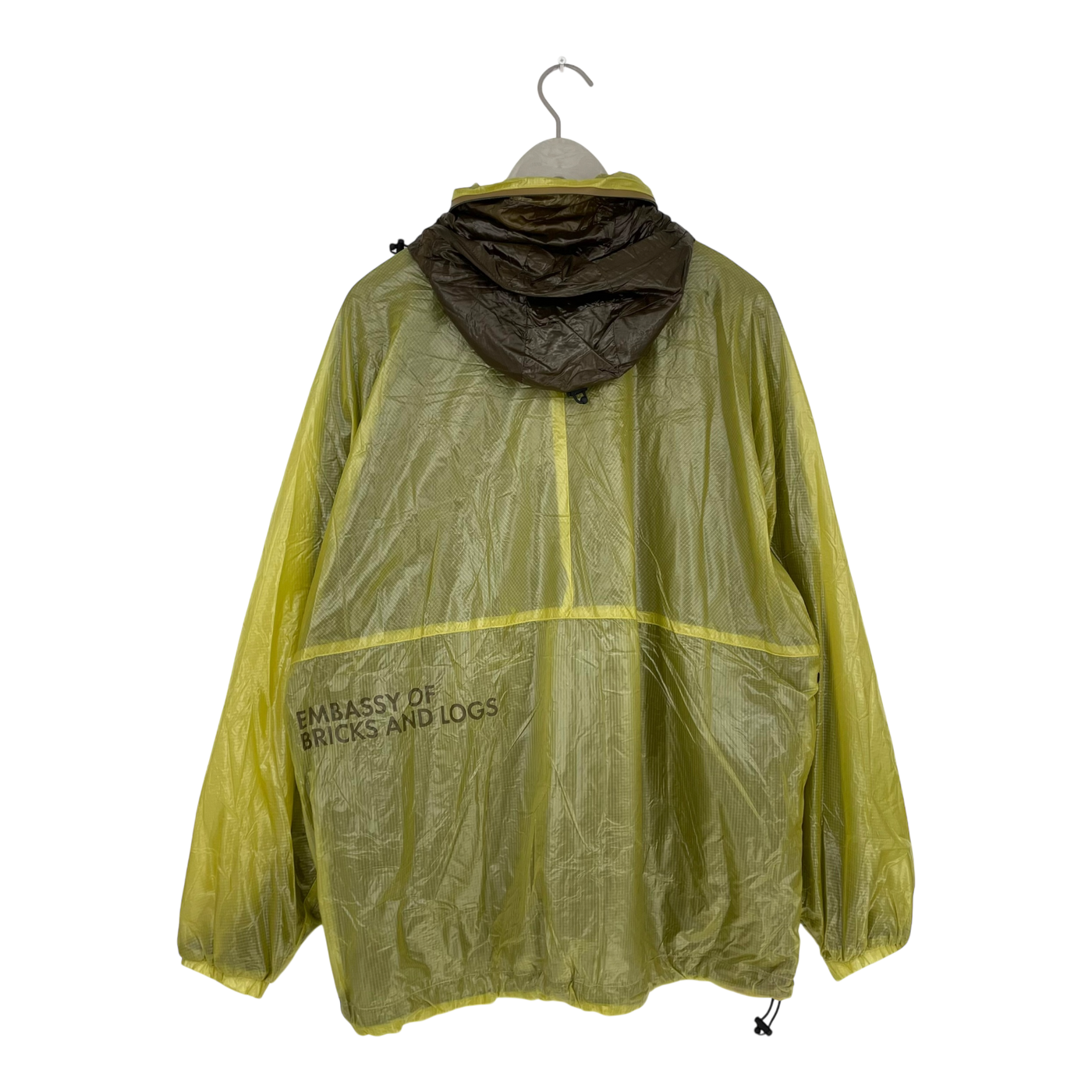 Embassy of Bricks and Logs marpak rain jacket, lime green | woman L