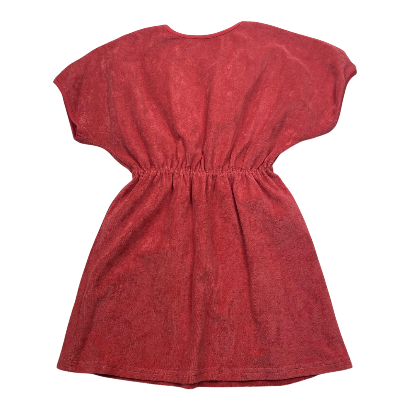 Metsola terry dress, tomato red | 122/128cm