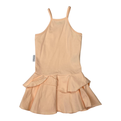 Gugguu spagetti frilla dress, peach | 86cm