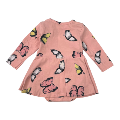 Blaa body dress, butterfly | 62/68cm