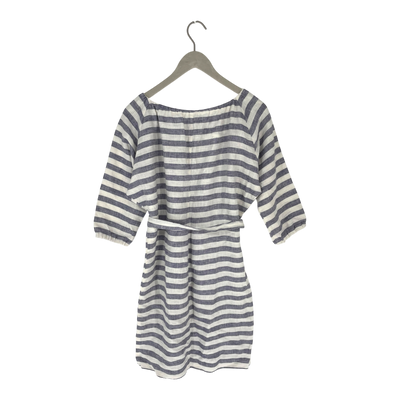 Bypias linen dress, stripes | woman XS/S